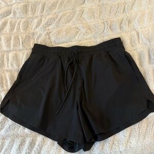 Athleta Black Athletic Shorts with Elastic Waistband